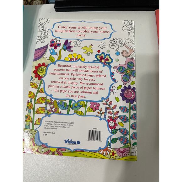 Adult Coloring Books on Florals, finding solace flowers. 3 books in a package. - Picture 7 of 10